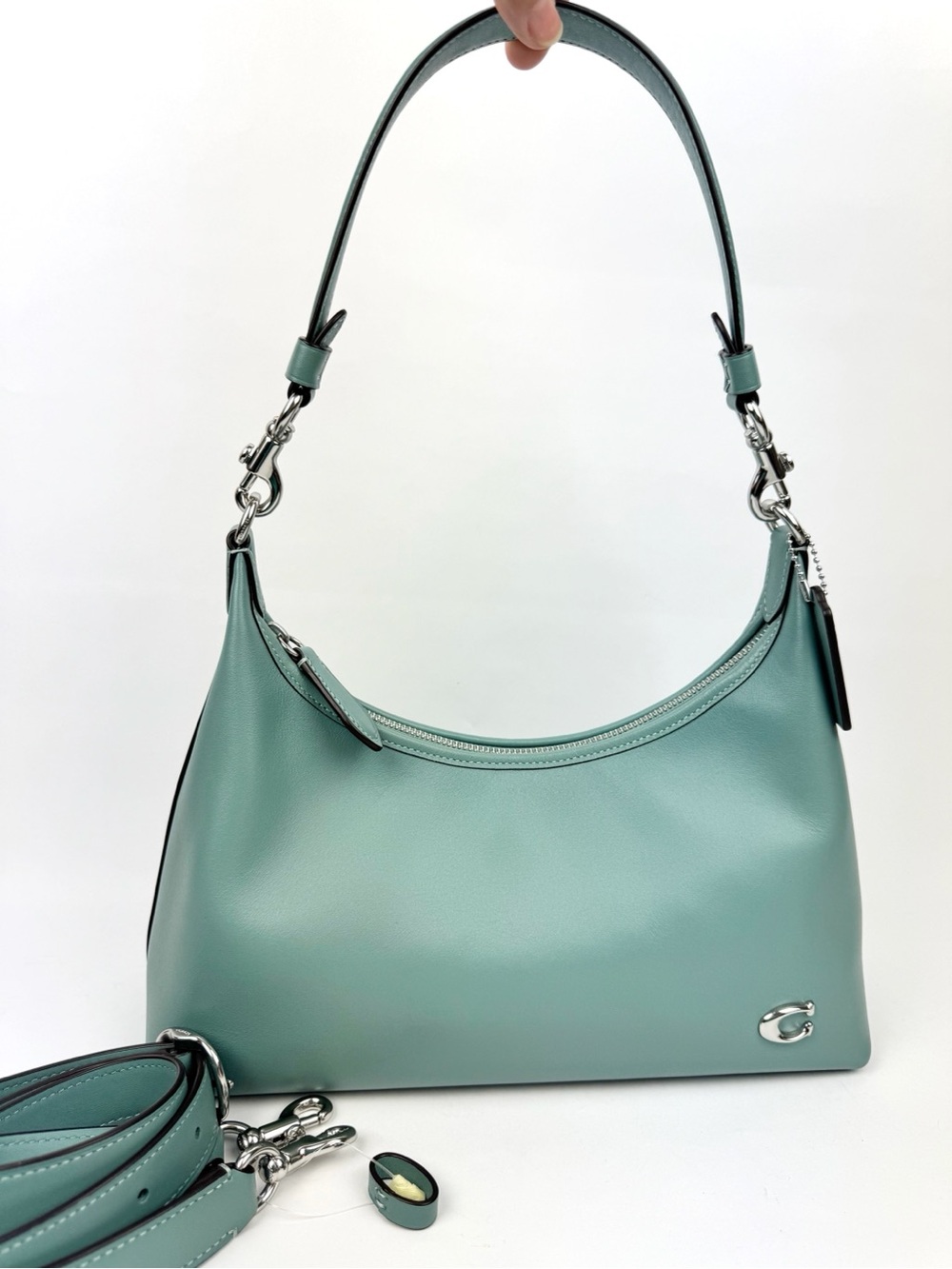 NWT Coach Juliet Aquamarine Glovetanned Leather Shoulder Bag Crossbody CR981